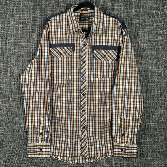 South Pole Other - SOUTHPOLE Hexagon Product Long Sleeve Plaid Button Down Shirt Men's XL #732